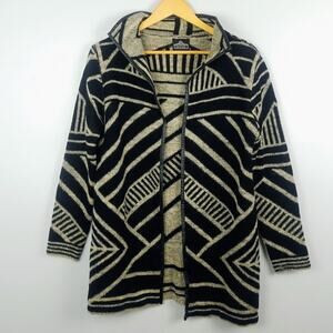 Angie Geometric Print Open Front Sweater Size M